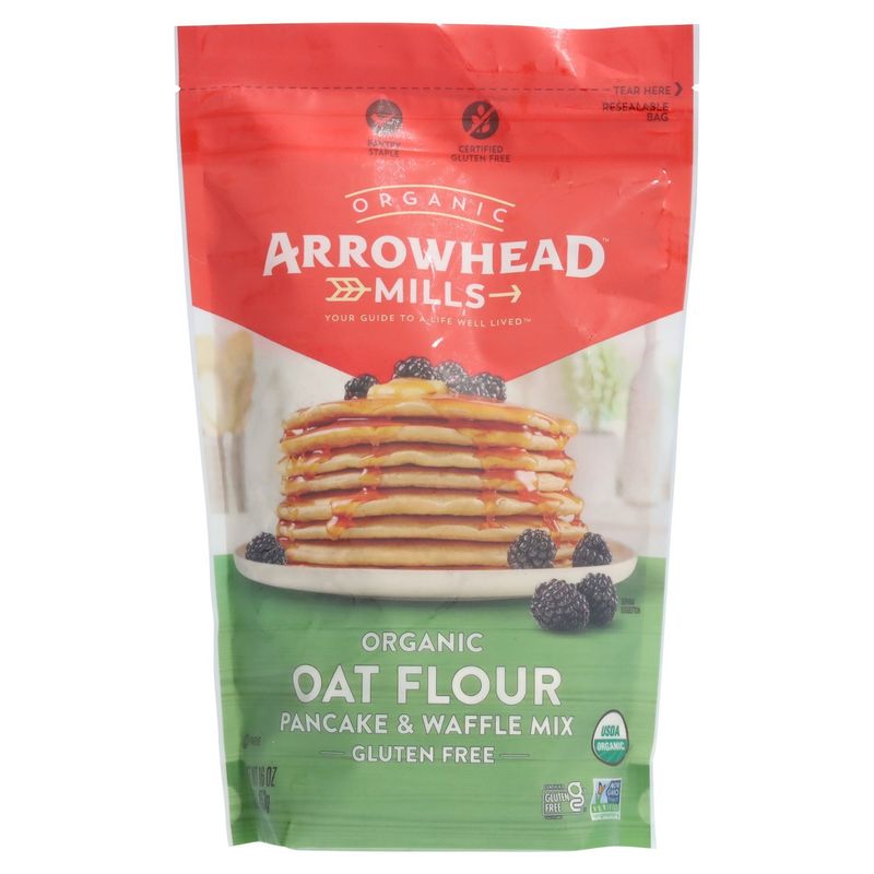Arrowhead Mills Organic Oat Flour Pancake &amp; Waffle Mix, 16 oz