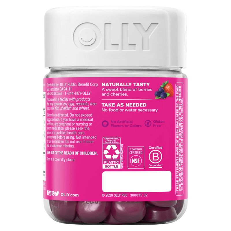 Olly Berry Brave Active Immunity + Elderberry Gummies Dietary Supplement, 45 count