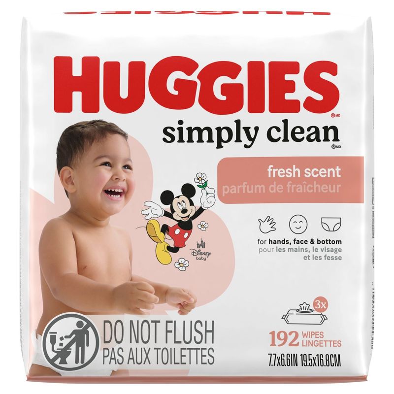 Huggies Simply Clean Fresh Scent Wipes, 192 count