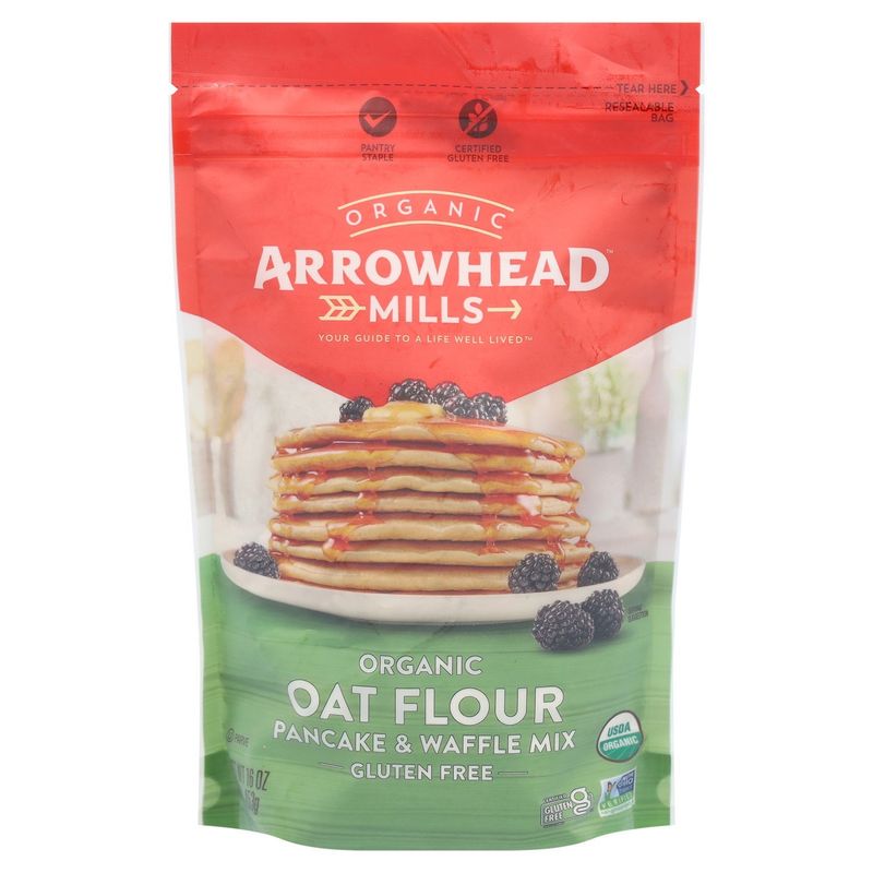 Arrowhead Mills Organic Oat Flour Pancake &amp; Waffle Mix, 16 oz