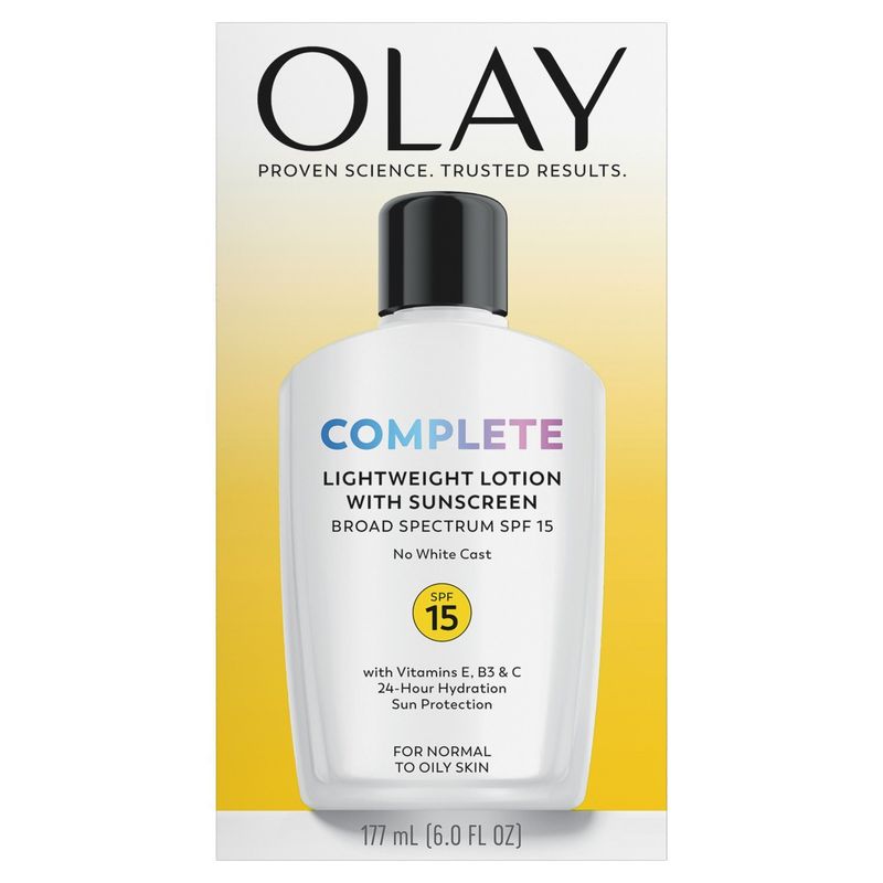 Olay Complete Lotion Moisturizer with SPF 15 Normal, 6.0 fl oz