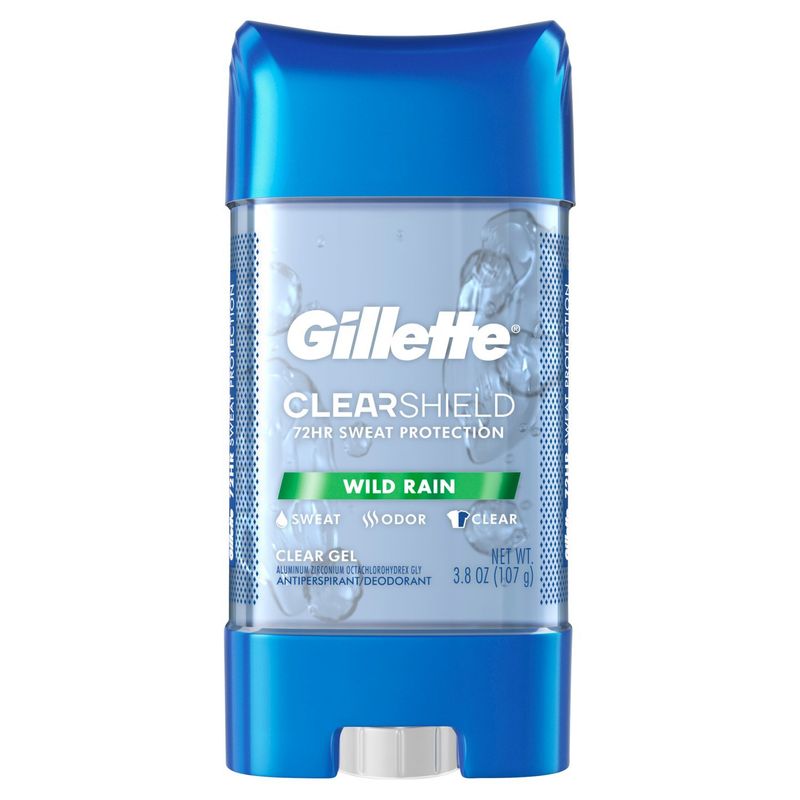 Gillette Clear Shield Wild Rain Clear Gel Antiperspirant/Deodorant, 3.8 oz