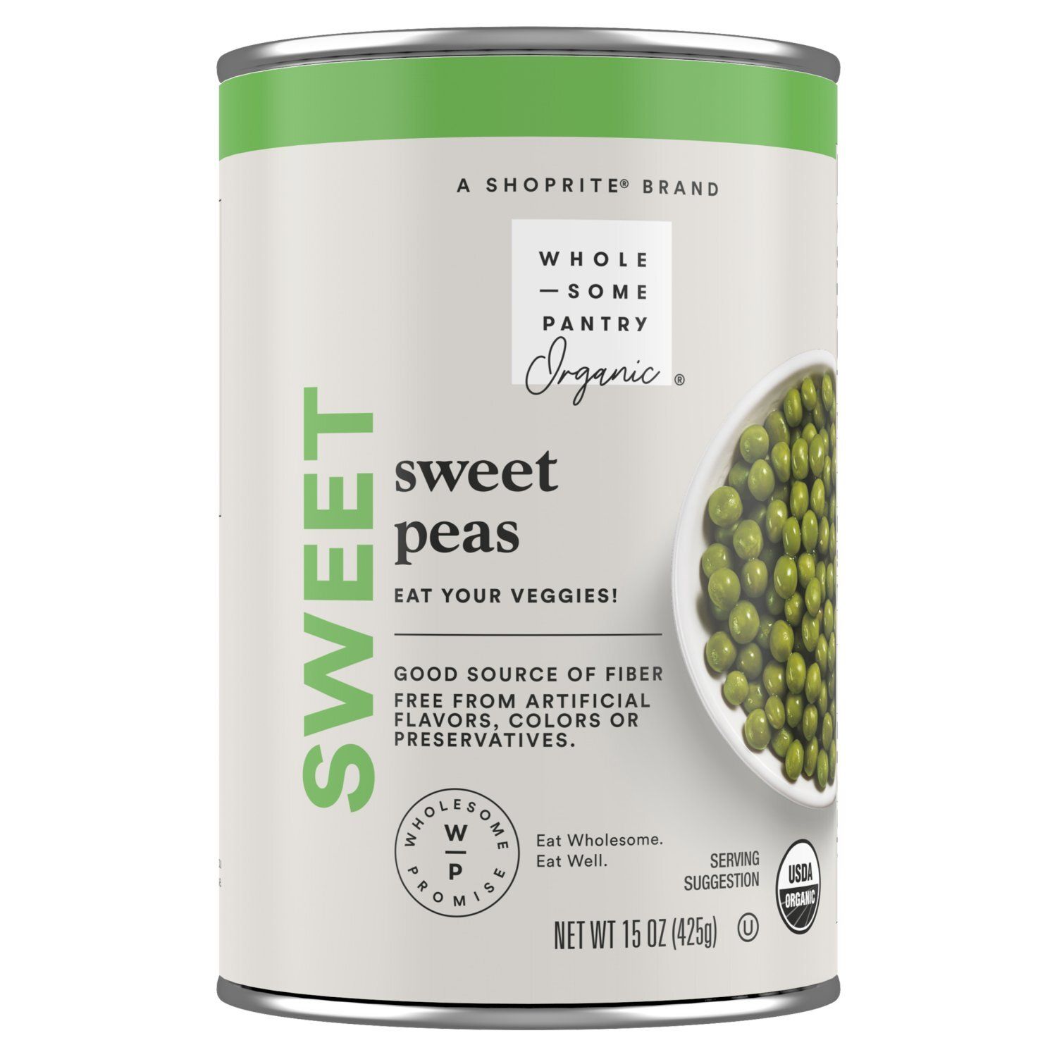 Wholesome Pantry Organic Sweet Peas, 15 oz