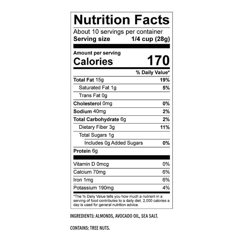 Wild Fox Lightly Salted Roasted Almonds with Avocado Oil, 10 oz