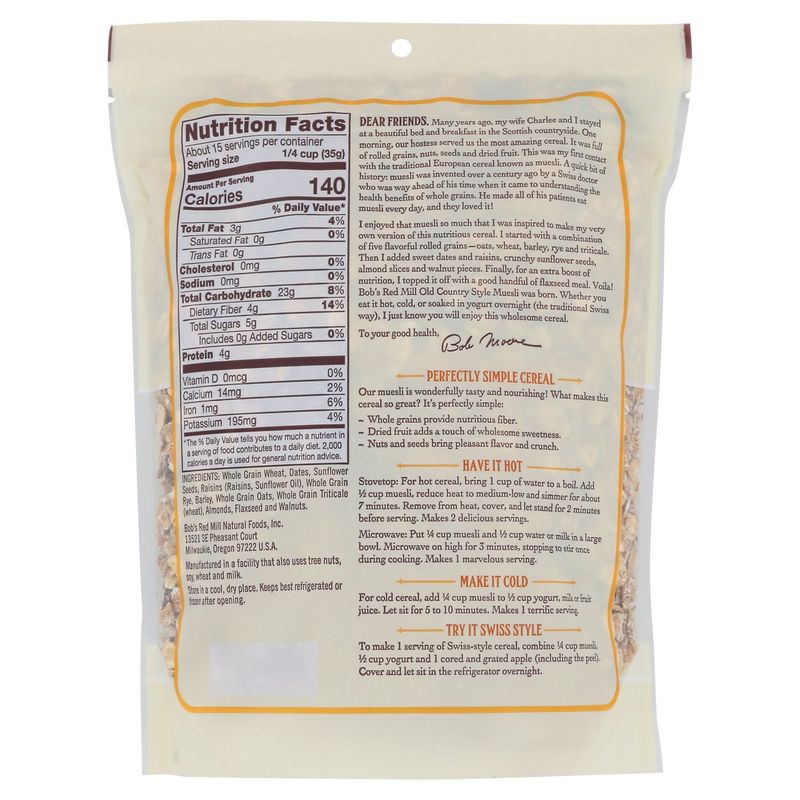 Bob's Red Mill Old Country Style Muesli, 18 oz