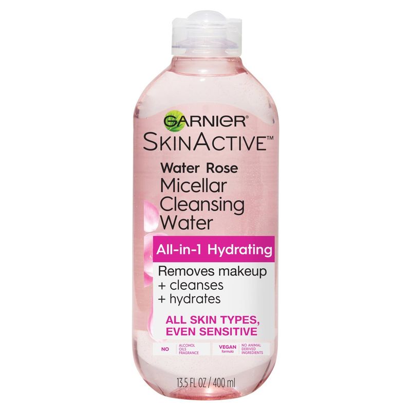 Garnier SkinActive Water Rose Micellar Cleansing Water, 13.5 fl oz
