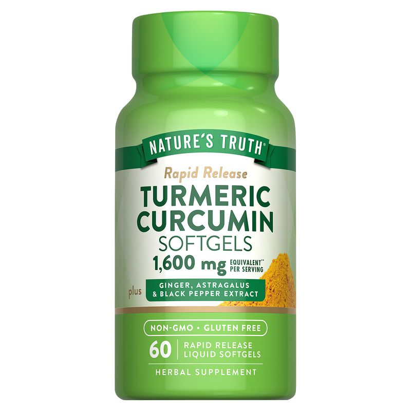 Nature's Truth Rapid Release Turmeric Curcumin Herbal Supplement, 60 count