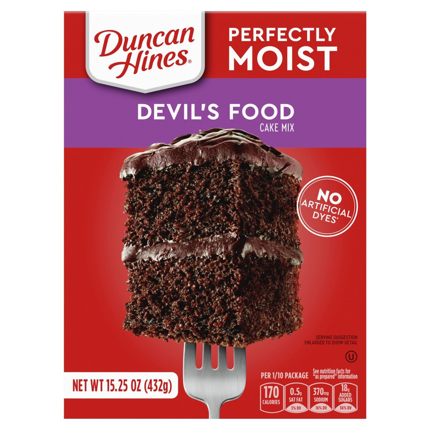 Duncan Hines Perfectly Moist Devil's Food Cake Mix, 15.25 oz