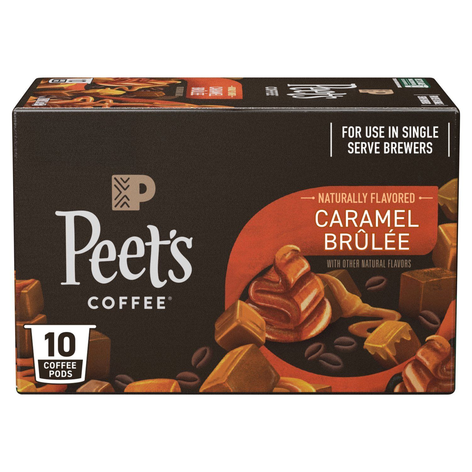 Peet's Coffee Caramel Brûlée Coffee Pods, 10 count, 3.3 oz