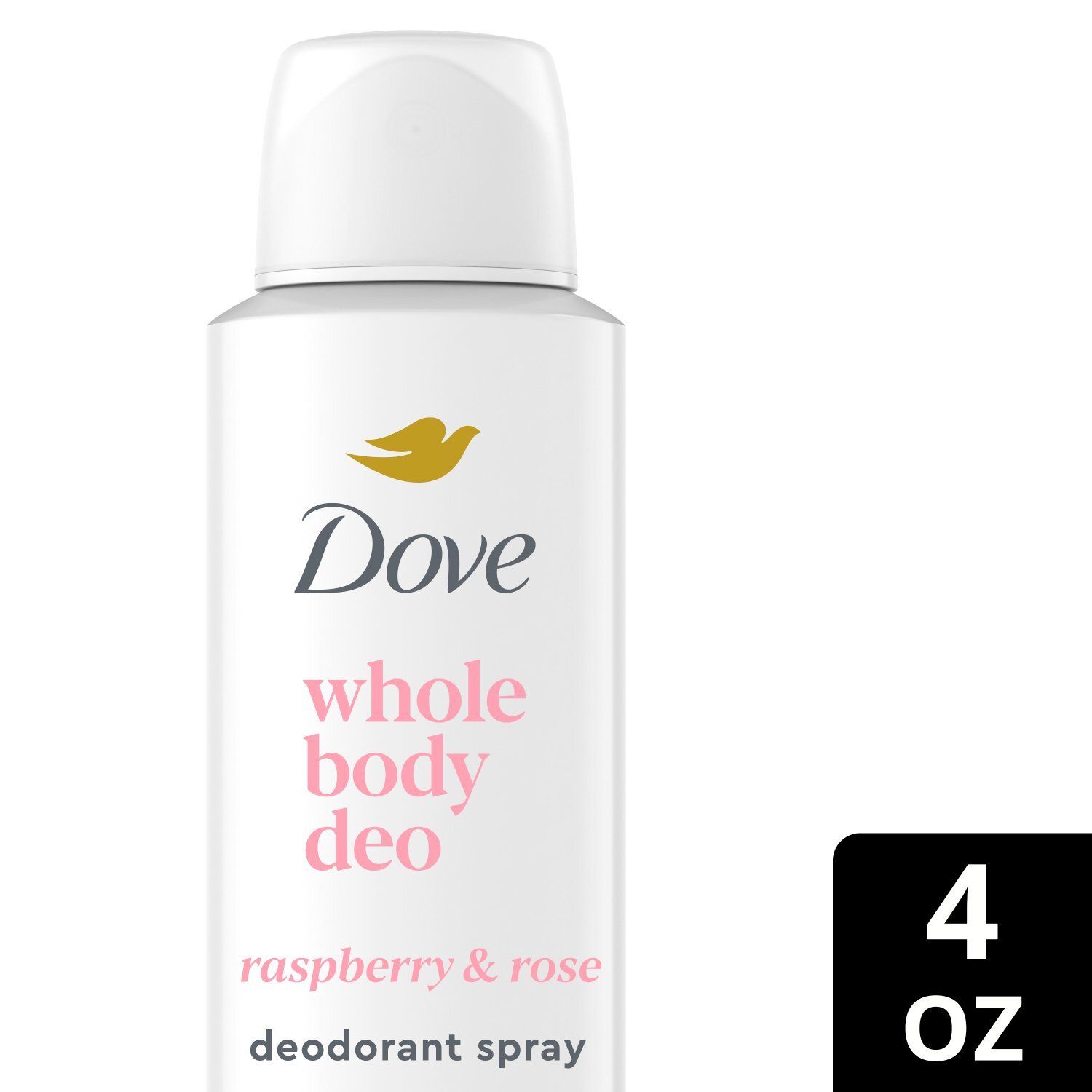 Dove Whole Body Deodorant Raspberry &amp; Rose Cooling Spray, 4 oz