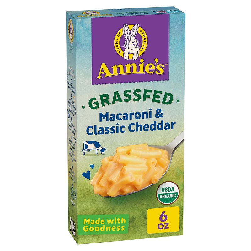 Annie's Grassfed Macaroni &amp; Classic Cheddar Pasta, 6 oz