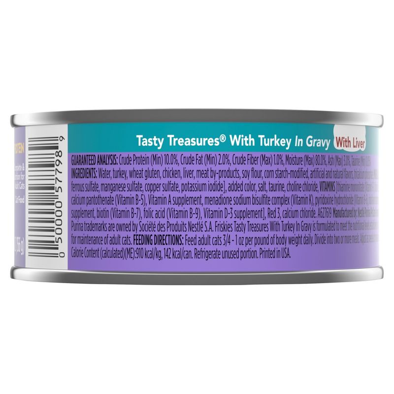 Purina Friskies Tasty Treasures Prime Filets with Turkey in Gravy Cat Food, 5.5 oz