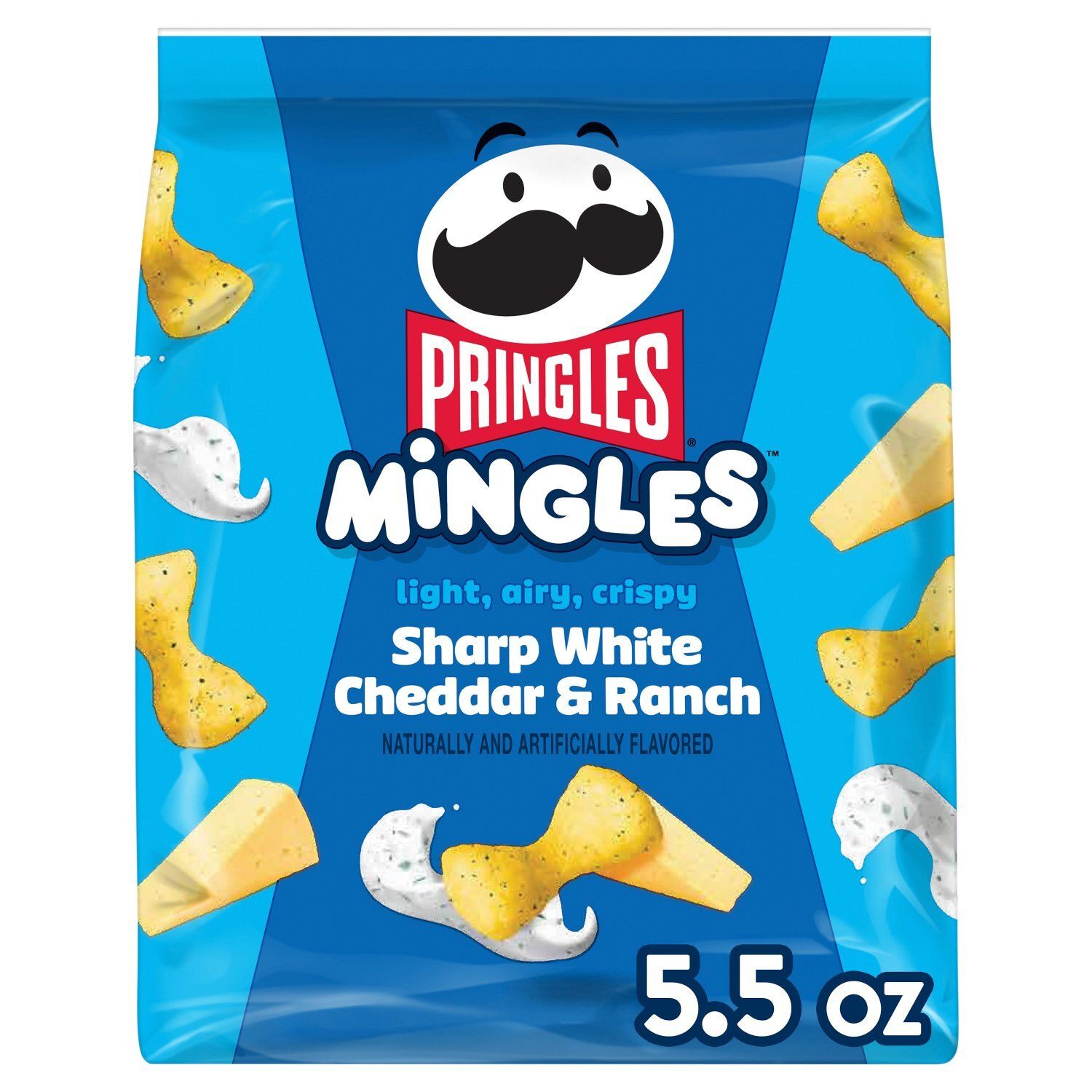 Pringles Mingles Sharp White Cheddar &amp; Ranch Puffed Snacks, 5.5 oz