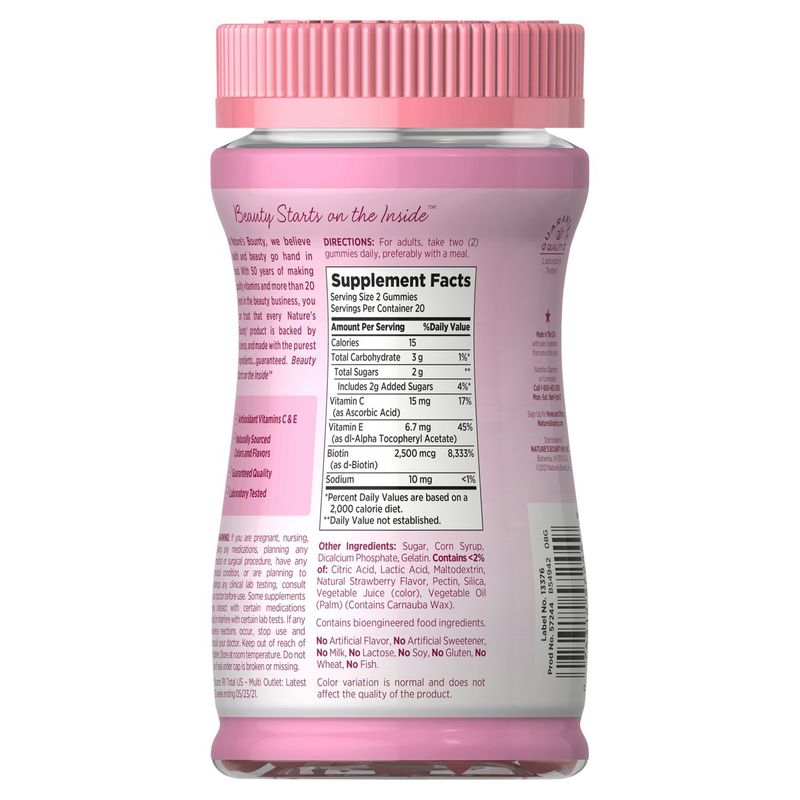 Nature's Bounty Optimal Solutions Strawberry Flavored Dietary Supplement, 2,500 mcg, 40 count