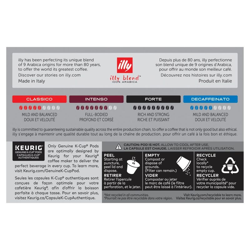 Illy Forte Extra Bold Roast Coffee K-Cup Pods, 0.38 oz, 10 count