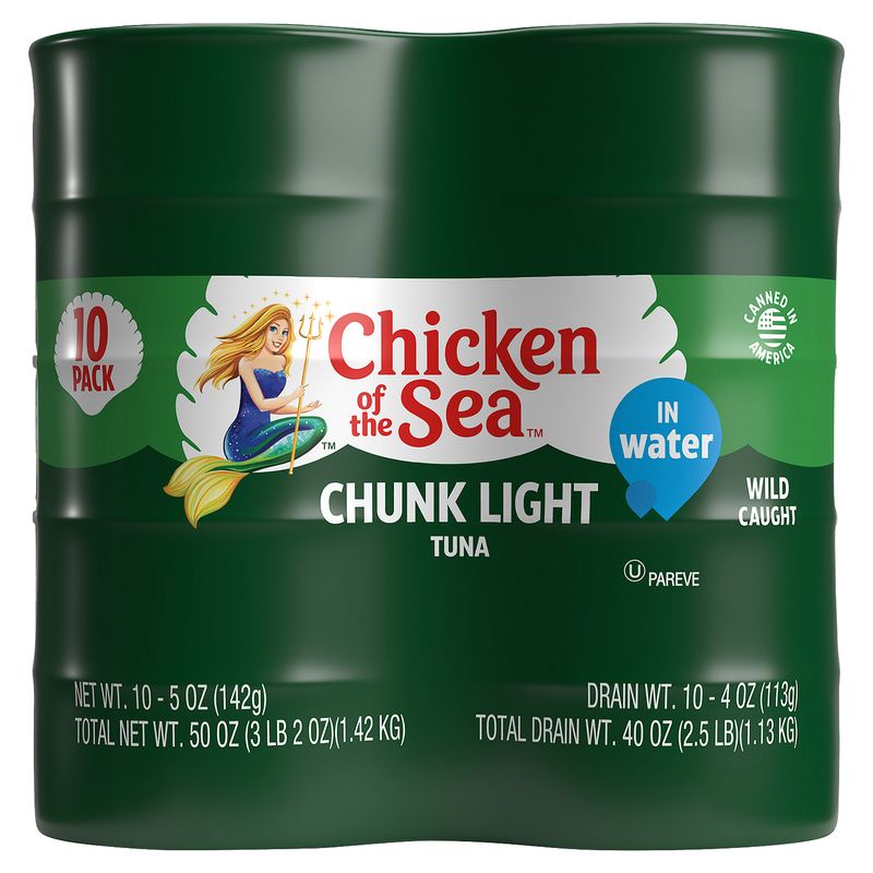 Chicken of the Sea Chunk Light Tuna in Water, 5 oz, 10 count
