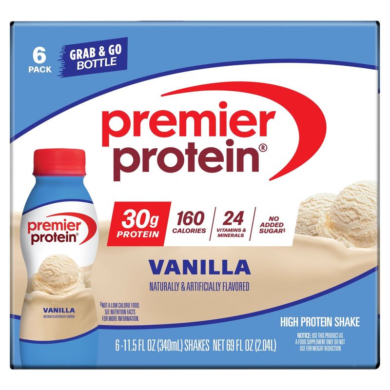 Premier Protein Vanilla High Protein Shake, 11.5 fl oz, 6 count