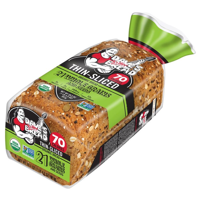 Dave's Killer Bread 21 Whole Grains and Seeds Thin-Sliced Organic Bread, 20.5 oz