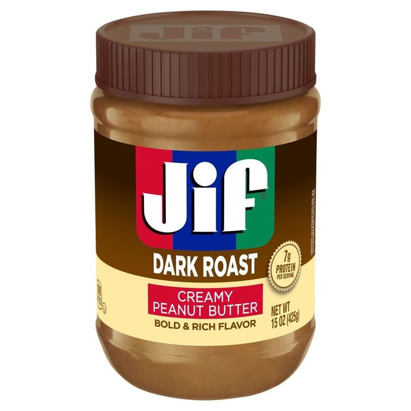 Jif Dark Roast Creamy Peanut Butter, 15 oz