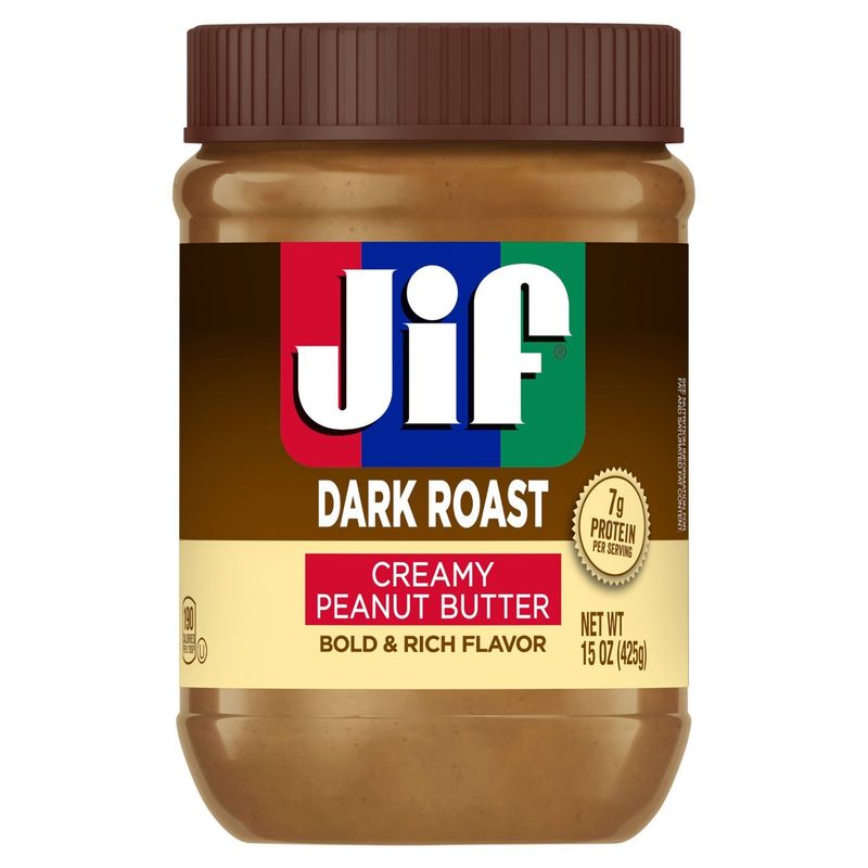 Jif Dark Roast Creamy Peanut Butter, 15 oz