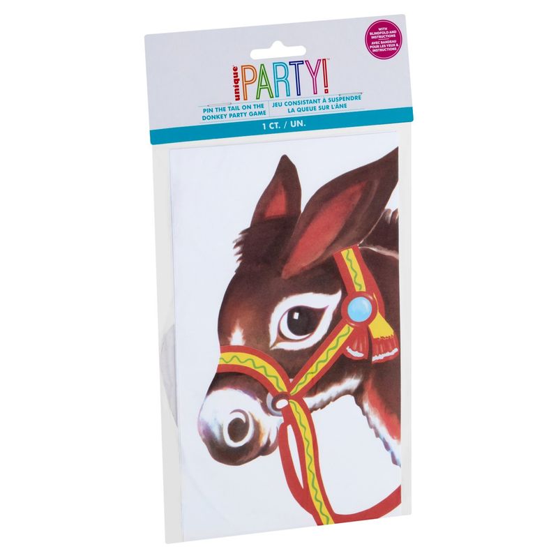 Unique Party! Pin the Tail on the Donkey Party Game, 1 count