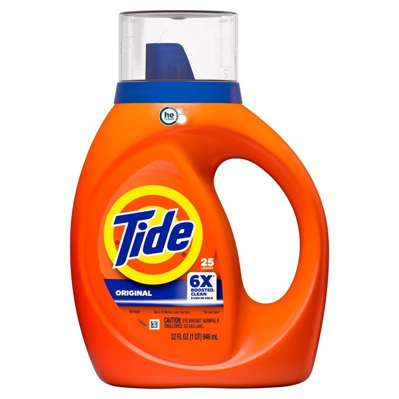 Tide Liquid Laundry Detergent, Original Scent, 34 fl oz, 25 Loads