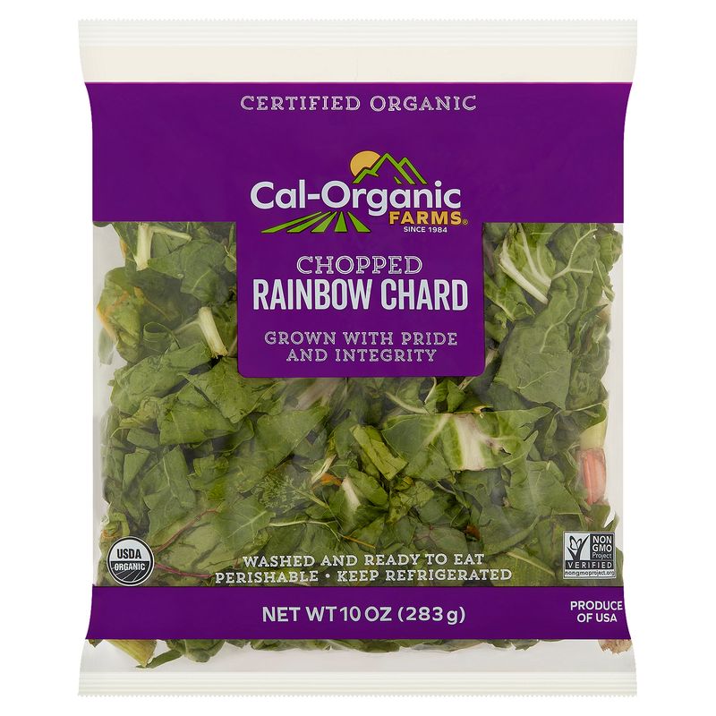 Cal-Organic Farms Chopped Rainbow Chard, 10 oz bag