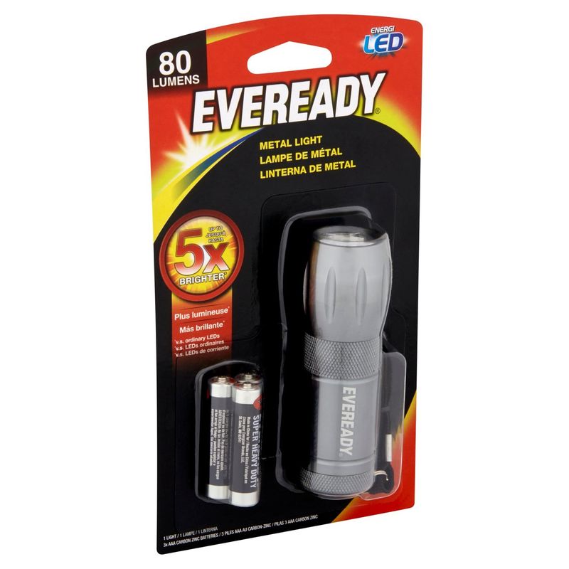 Eveready LED Metal Light with AAA Batteries
