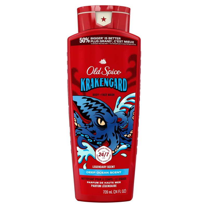 Old Spice Krakengard Deep Ocean Scent Body + Face Wash, 24 fl oz
