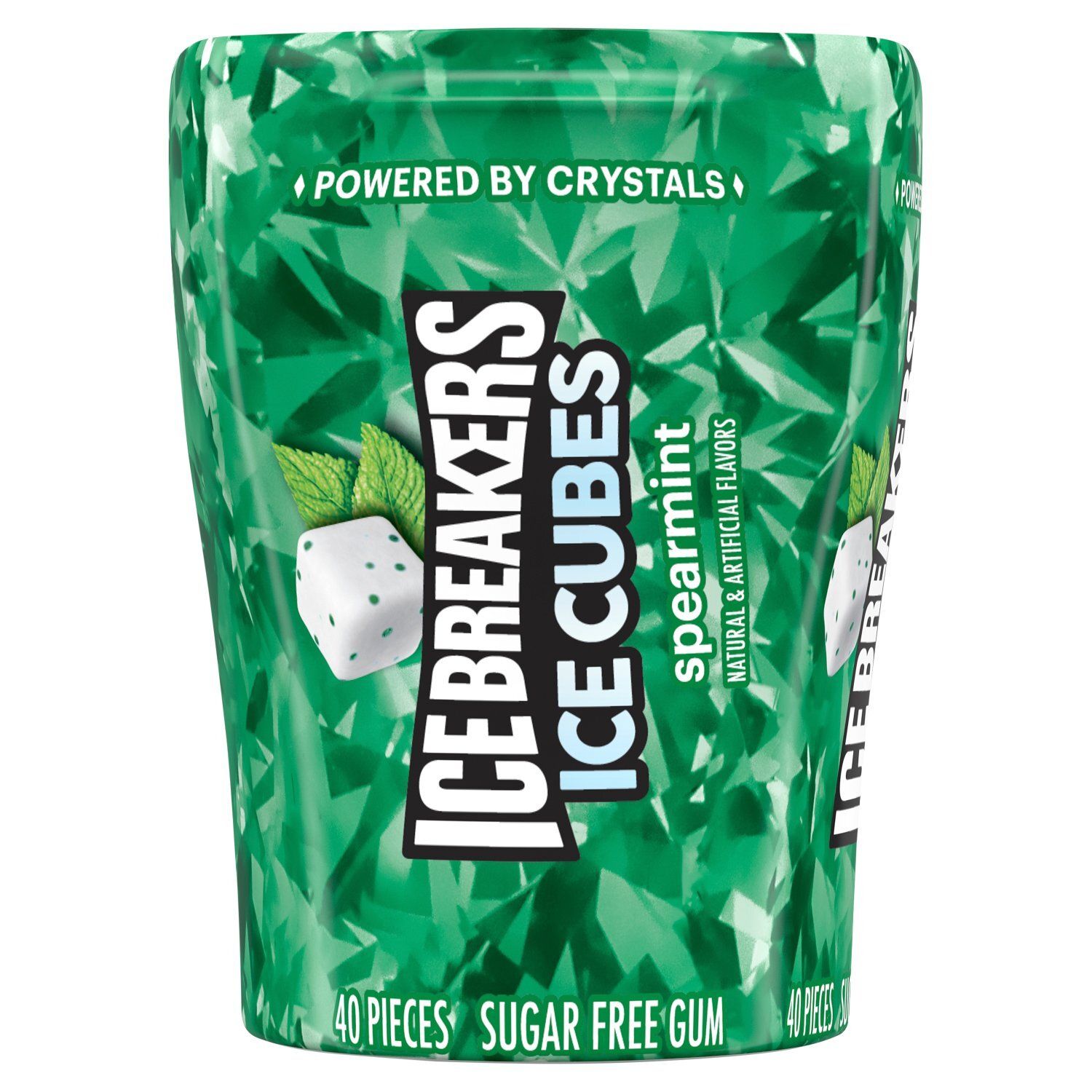 Ice Breakers Ice Cubes Spearmint Sugar Free Gum, 40 count