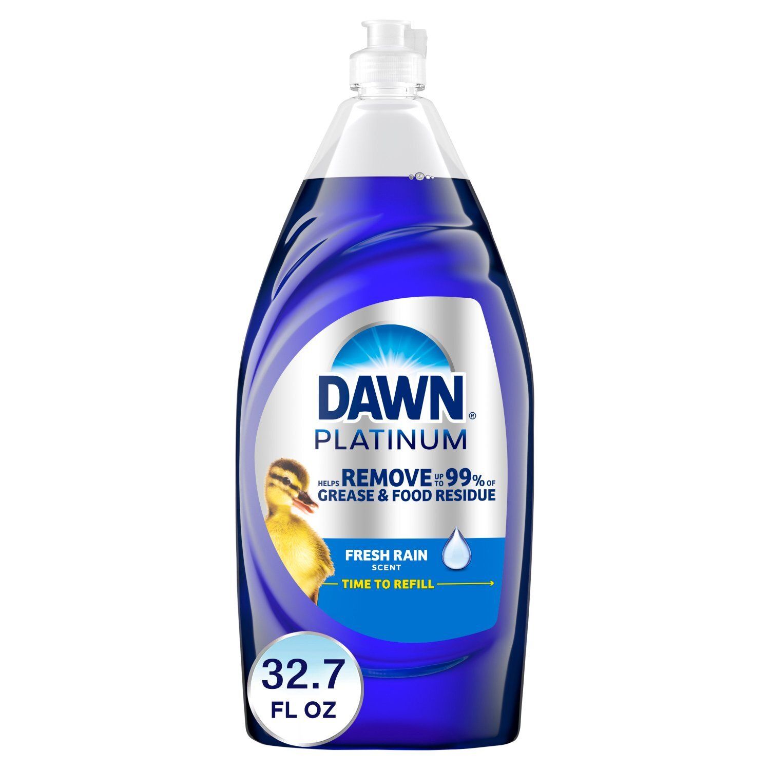 Dawn Platinum Fresh Rain Scent Dishwashing Liquid, 32.7 fl oz