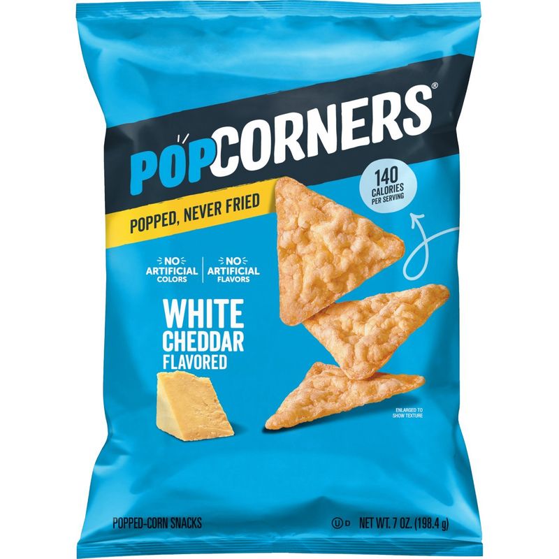 PopCorners The Crunchy And Wholesome Popped-Corn Snack White Cheddar Flavored 7 Oz