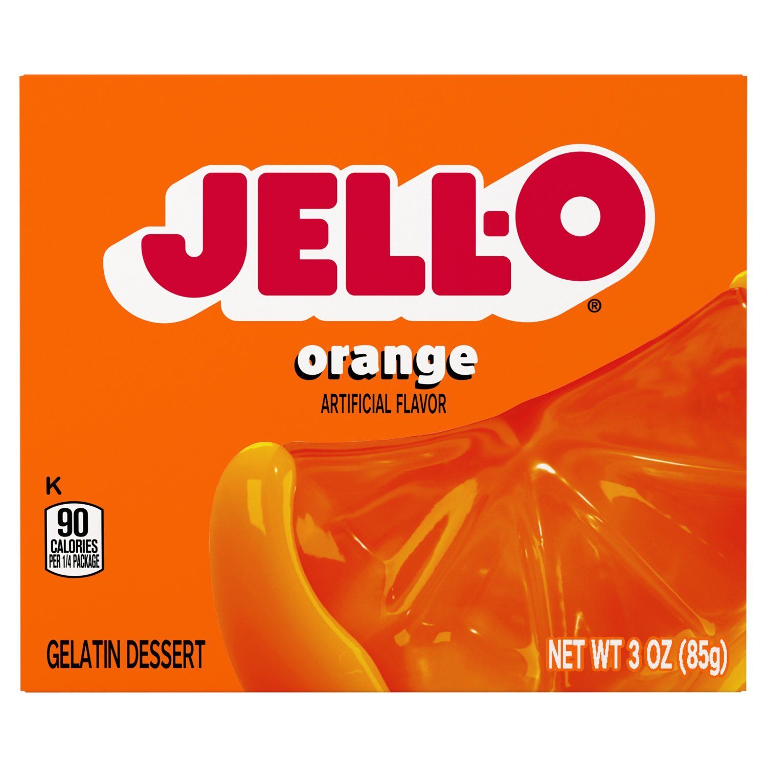 Jell-O Orange Gelatin Dessert, 3 oz