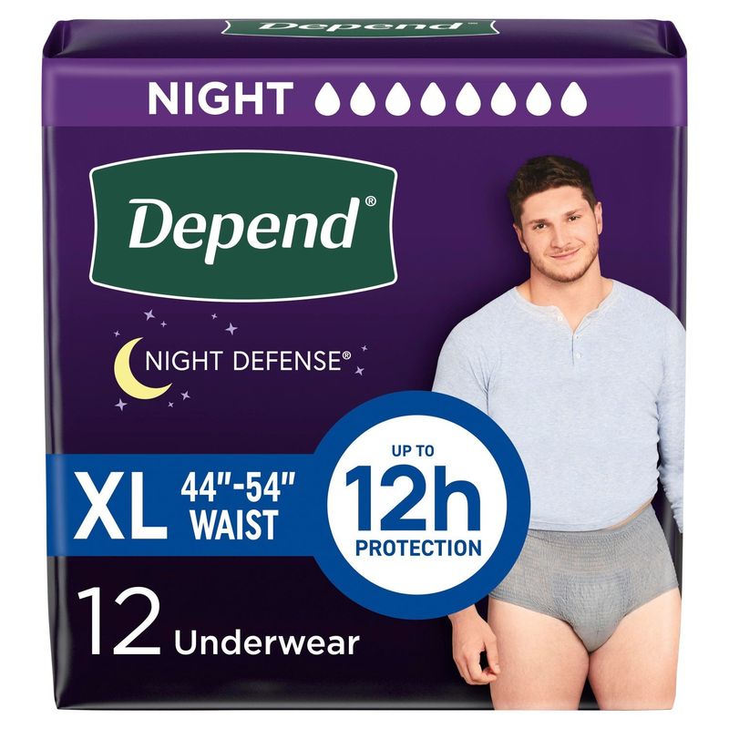 Depend Night Defense Fresh Protection Underwear, Size XL, 12 count
