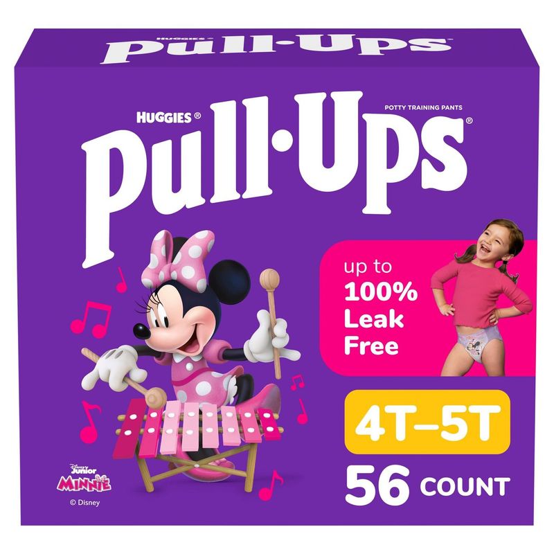 Huggies Pull-Ups Disney Junior Minnie Potty Training Pants, Size 4T-5T, 38-50 lbs, 56 count