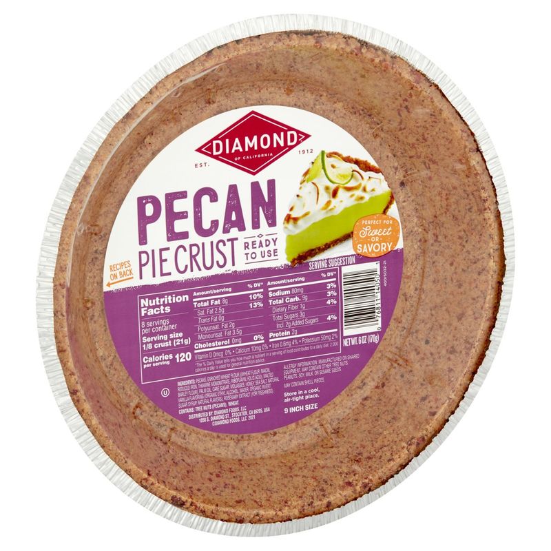 Diamond of California Pecan Pie Crust, 6 oz