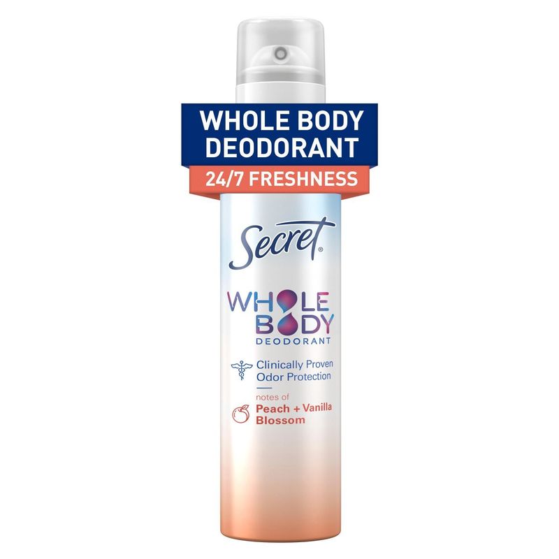 Secret Whole Body Cooling Deodorant Body Spray, 3.5 oz