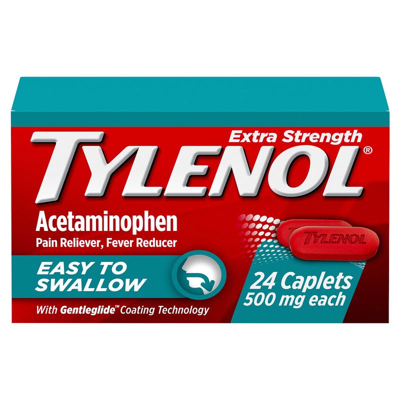 Tylenol Extra Strength Acetaminophen Caplets for Adults, 500 mg, 24 count
