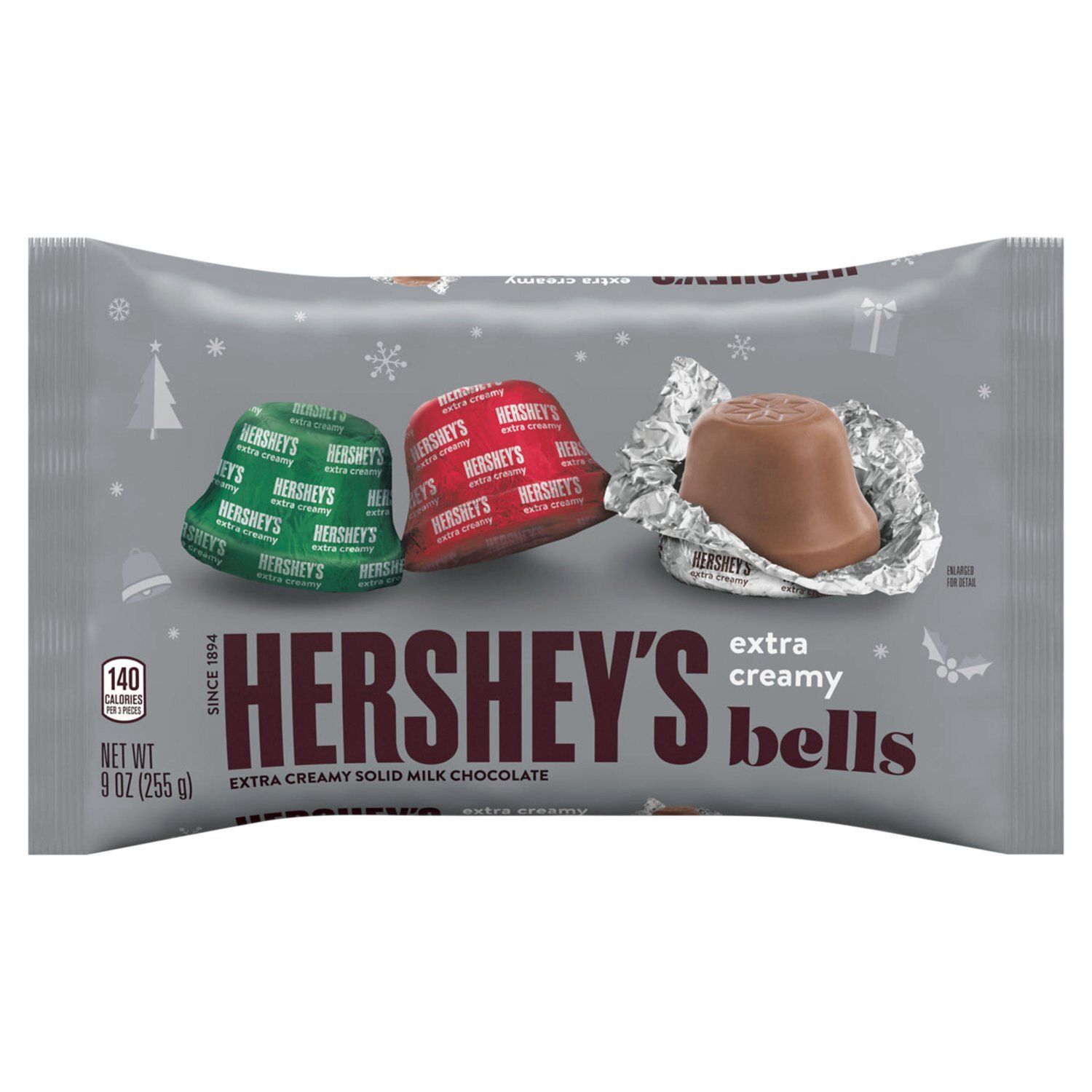 Hershey's Extra Creamy Solid Bells Milk Chocolate, 9 oz