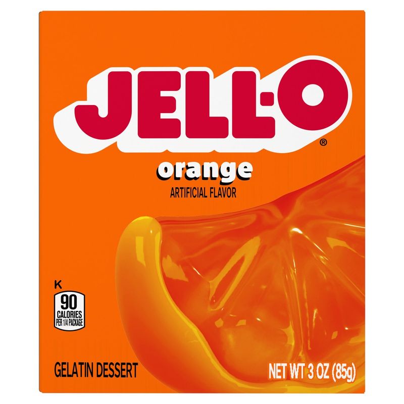 Jell-O Orange Gelatin Dessert, 3 oz
