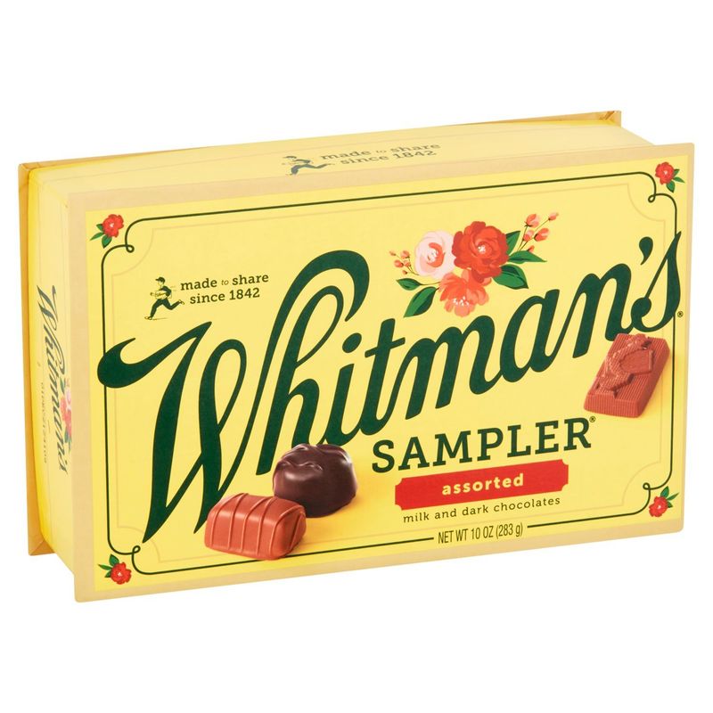 Whitman's Sampler Assorted Milk and Dark Chocolates, 22 count, 10 oz