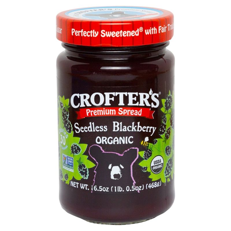 Crofter's Organic Seedless Blackberry Premium Spread, 16.5 oz