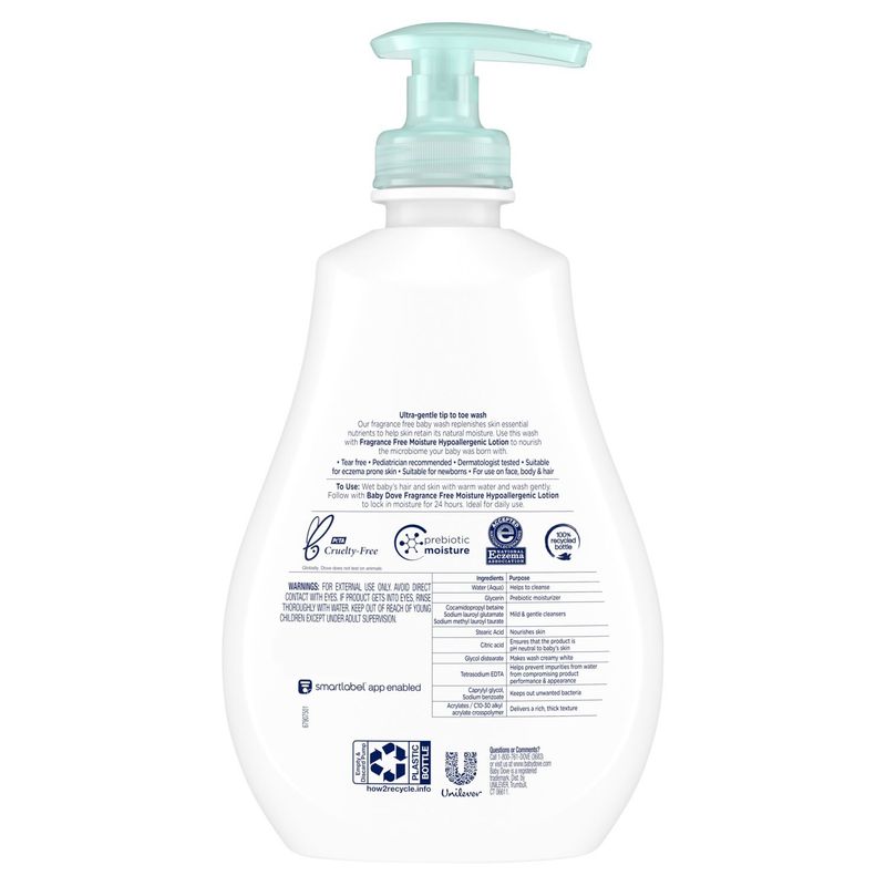 Baby Dove Sensitive Skin Care Hypoallergenic Baby Wash, 13 fl oz