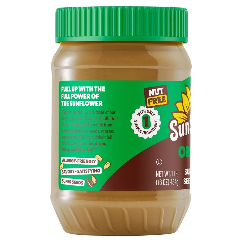 SunButter Organic Sunflower Seed Butter, 1 lb