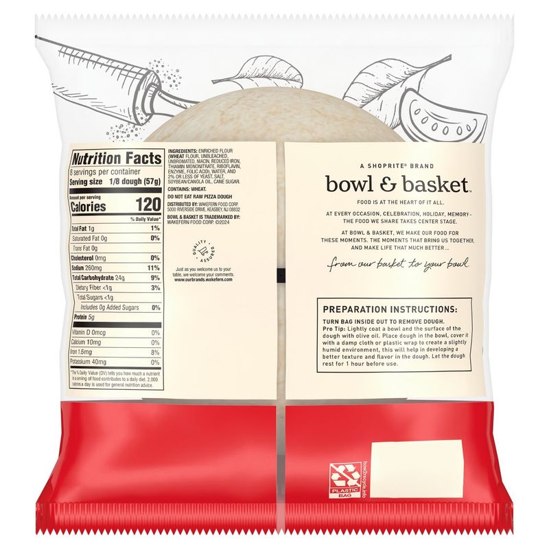 Bowl &amp; Basket Original Pizza Dough, 16 oz