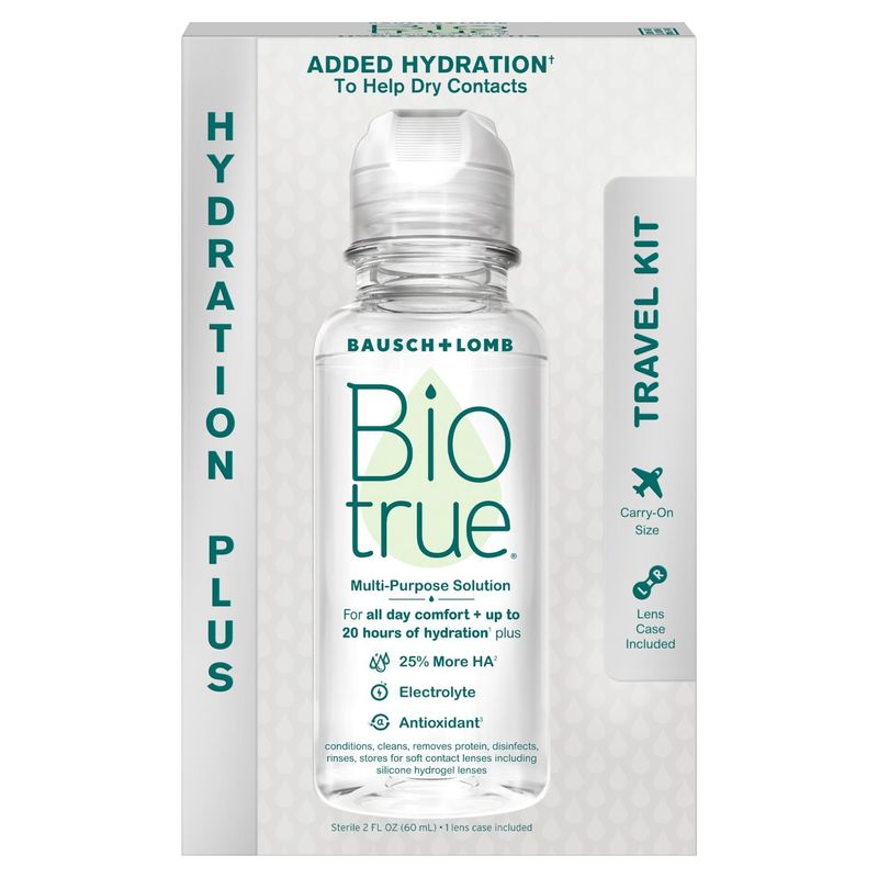 Bausch + Lomb Biotrue Hydration Plus Multi-Purpose Solution Travel Kit, 2 fl oz