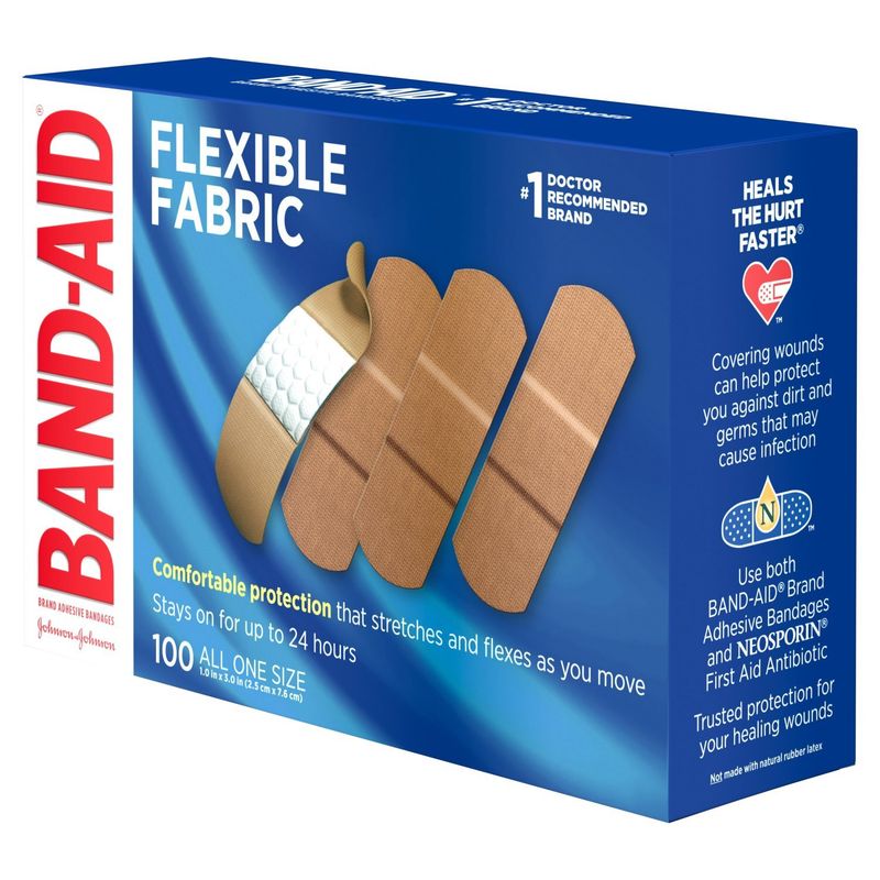 Band-Aid Flexible Fabric Adhesive Bandages, 100 count