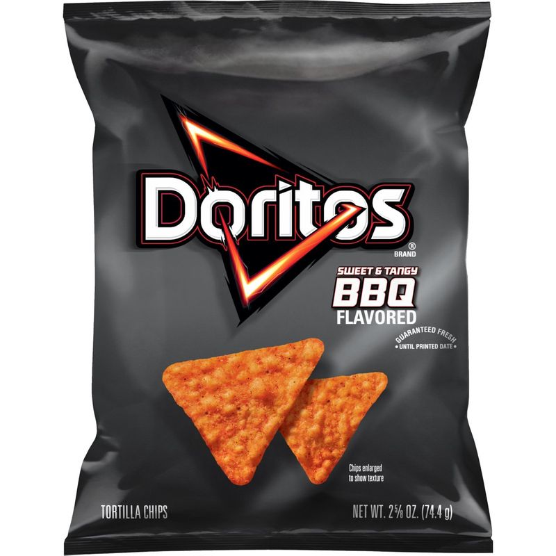 Doritos Tortilla Chips Sweet &amp; Tangy BBQ Flavored 2 5/8 Oz