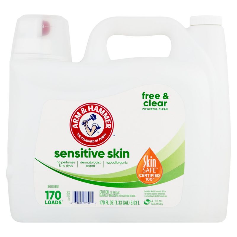 Arm &amp; Hammer Free &amp; Clear Sensitive Skin Laundry Detergent, 170 loads, 170 fl oz