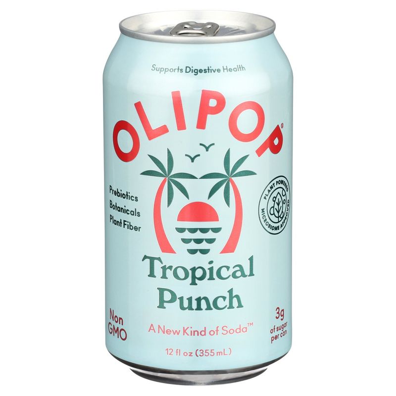 Olipop Tropical Punch Soda, 12 fl oz
